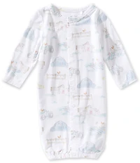 Angel Dear Baby Boys Bamboo Farm Animal Party Convertible Gown