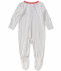 Angel Dear Baby Boys Baseball Stripe Footed Coverall
