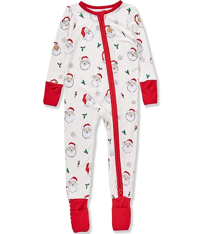 Angel Dear Baby Boys Long-Sleeve Santa-Face-Printed Coverall