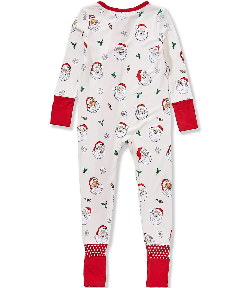 Angel Dear Baby Boys Long-Sleeve Santa-Face-Printed Coverall