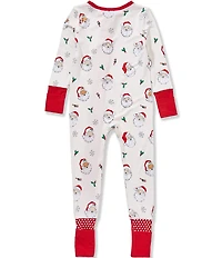 Angel Dear Baby Boys Long-Sleeve Santa-Face-Printed Coverall