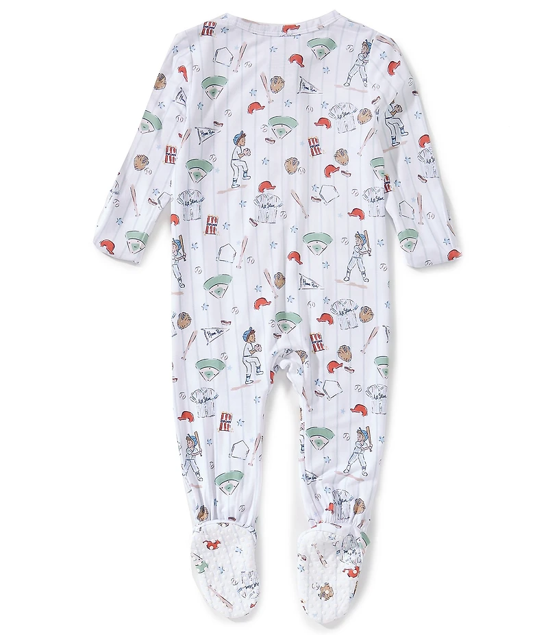 Angel Dear Baby Boys Long Sleeves Home Run Baseball Footed Coverall