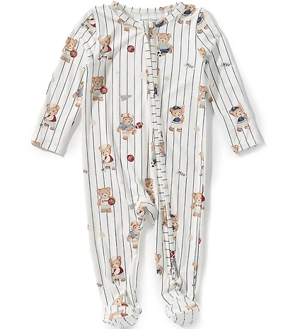 Angel Dear Baby Boys Mixed Sports Bear 2 Way Zip Footie