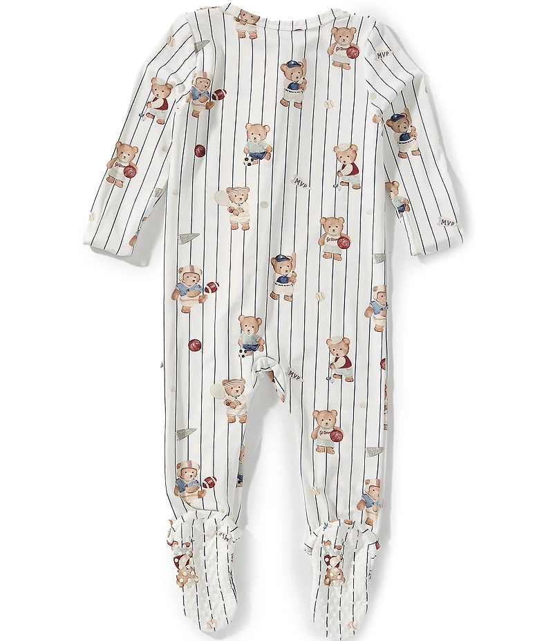 Angel Dear Baby Boys Mixed Sports Bear 2 Way Zip Footie