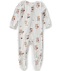 Angel Dear Baby Boys Mixed Sports Bear 2 Way Zip Footie
