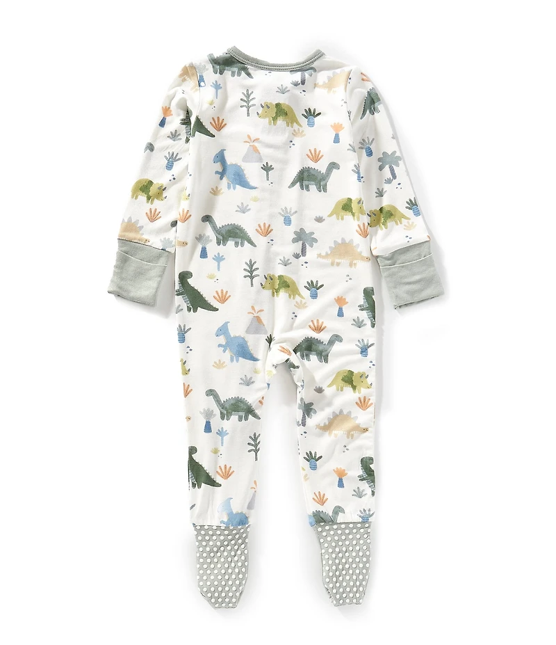 Angel Dear Baby Boys Soft Dinos Printed Zipper Footie Coverall