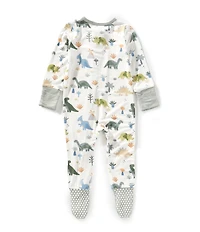 Angel Dear Baby Boys Soft Dinos Printed Zipper Footie Coverall