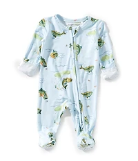 Angel Dear Baby Boys Long Sleeve Bass Zipper Footie Coverall