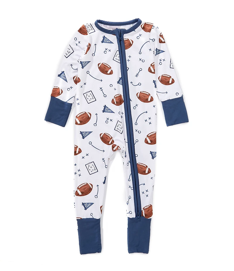 Angel Dear Baby Boys Touchdown 2 Way Zip Footie