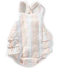 Angel Dear Baby Girls Ogee Floral Sunsuit Romper