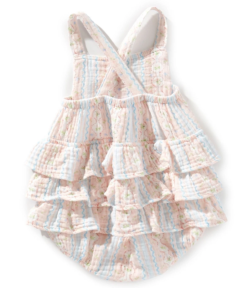 Angel Dear Baby Girls Ogee Floral Sunsuit Romper