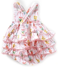 Angel Dear Baby Girls Ribbon Bouquets Sunsuit Romper