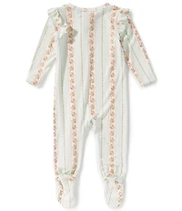 Angel Dear Baby Girls Antoinette Stripe Footed Coverall