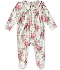 Angel Dear Baby Girls Cabbage Rose Footed Coverall