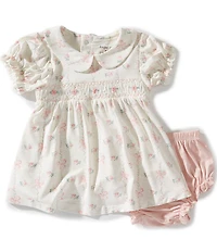 Angel Dear Baby Girls Bamboo Dainty Buds And Bows Dress