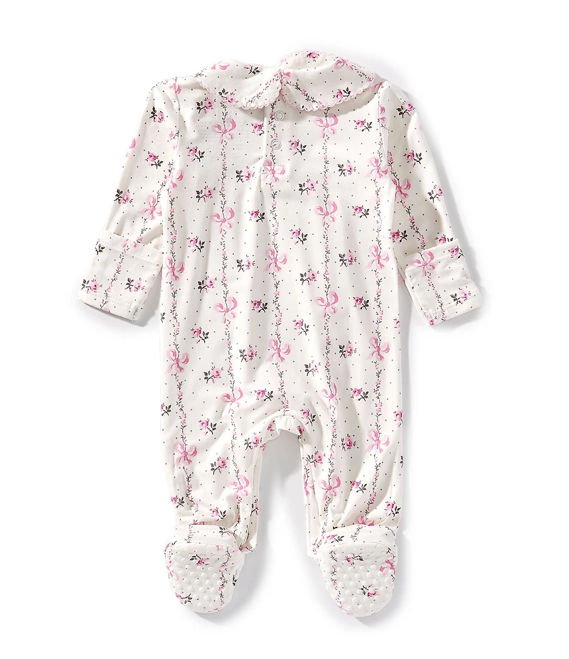Angel Dear Baby Girls Bamboo Dainty Buds Footie