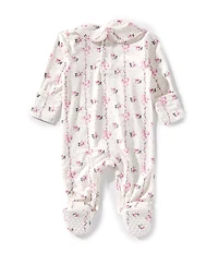 Angel Dear Baby Girls Bamboo Dainty Buds Footie