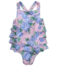 Angel Dear Baby Girls Hydrangeas Sunsuit Ruffle Romper