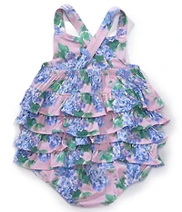 Angel Dear Baby Girls Hydrangeas Sunsuit Ruffle Romper