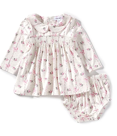 Angel Dear Baby Girls Bamboo Long-Sleeve Dainty Buds Dress