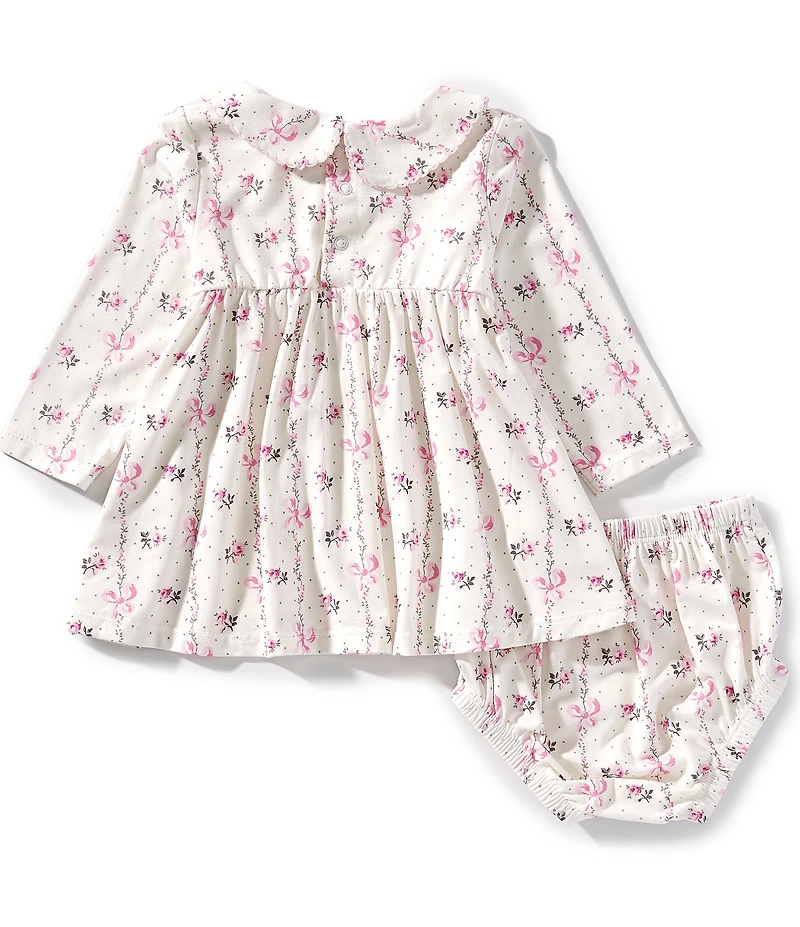 Angel Dear Baby Girls Bamboo Long-Sleeve Dainty Buds Dress