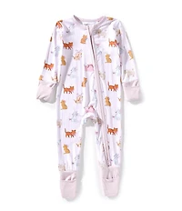 Angel Dear Baby Girls Bamboo Long Sleeve Fancy Pets 2-Way Zipper Convertible Coverall