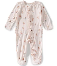 Angel Dear Baby Girls Bamboo Long Sleeve Petite Ballet 2-Way Zipper Footie