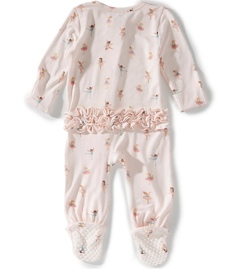 Angel Dear Baby Girls Bamboo Long Sleeve Petite Ballet 2-Way Zipper Footie