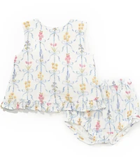Angel Dear Baby Girls Bamboo Ribbon Bouquets Ruffle Trim Set