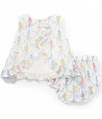 Angel Dear Baby Girls Bamboo Ribbon Bouquets Ruffle Trim Set