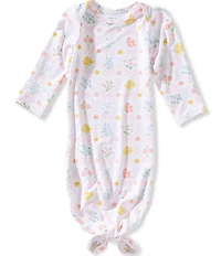 Angel Dear Baby Girls Bamboo Spring Blooms Bow Trellis Knot Gown