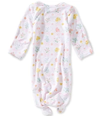 Angel Dear Baby Girls Bamboo Spring Blooms Bow Trellis Knot Gown