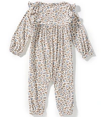 Angel Dear Baby Girls Hazel Floral Ruffle Sleeve Snap Romper