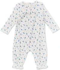 Angel Dear Baby Girls Joli Long Sleeve Rosette Romper
