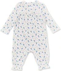 Angel Dear Baby Girls Joli Long Sleeve Rosette Romper
