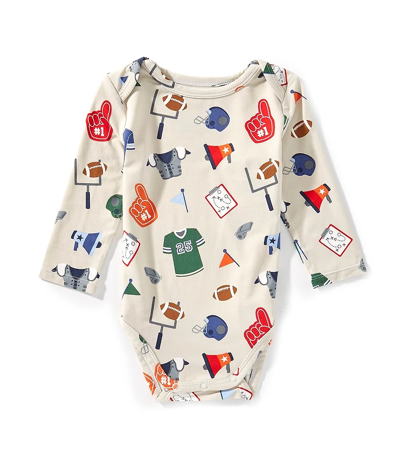 Angel Dear Baby Girls Long Sleeve Game Day Lap Shoulder Bodysuit