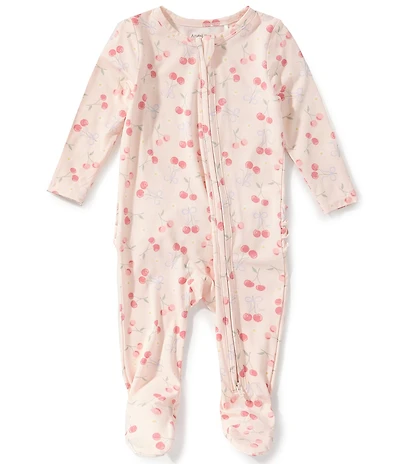 Angel Dear Baby Girls Long Sleeve Sweet Bow Cherries Coverall