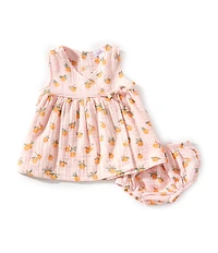 Angel Dear Baby Girls Sweet Clementines Kimono Dress