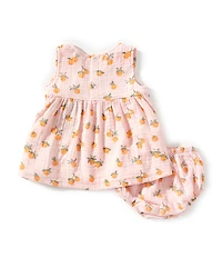 Angel Dear Baby Girls Sweet Clementines Kimono Dress