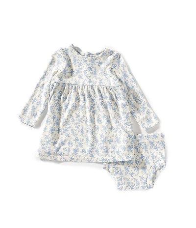Angel Dear Baby Girls Romi Long Sleeve Floral Print Dress With Bloomer