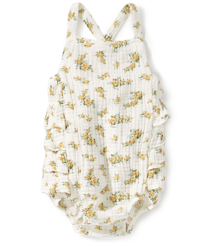 Angel Dear Baby Girls Sunshine Roses Sunsuit Romper