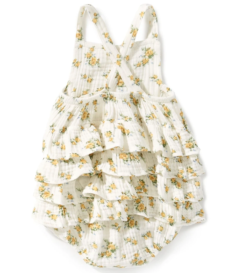 Angel Dear Baby Girls Sunshine Roses Sunsuit Romper