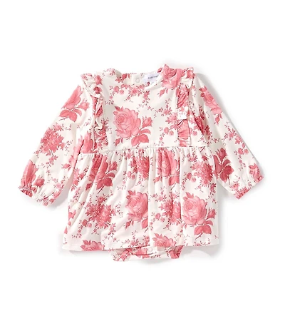 Angel Dear Baby Girls Vintage Rose Ruffle Bodysuit Dress