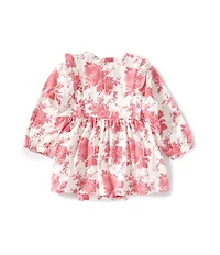 Angel Dear Baby Girls Vintage Rose Ruffle Bodysuit Dress