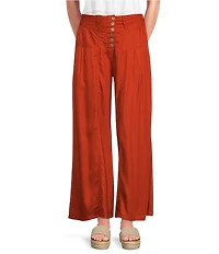 Angie Button Front Wide Leg Pants