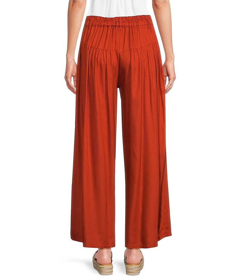 Angie Button Front Wide Leg Pants