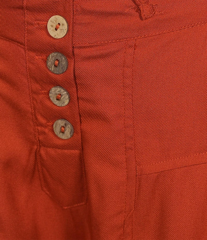 Angie Button Front Wide Leg Pants