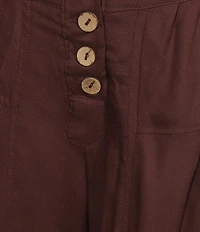 Angie Button Front Wide Leg Pants