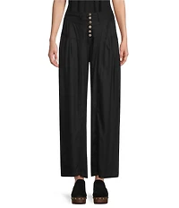 Angie Button Front Wide Leg Pants