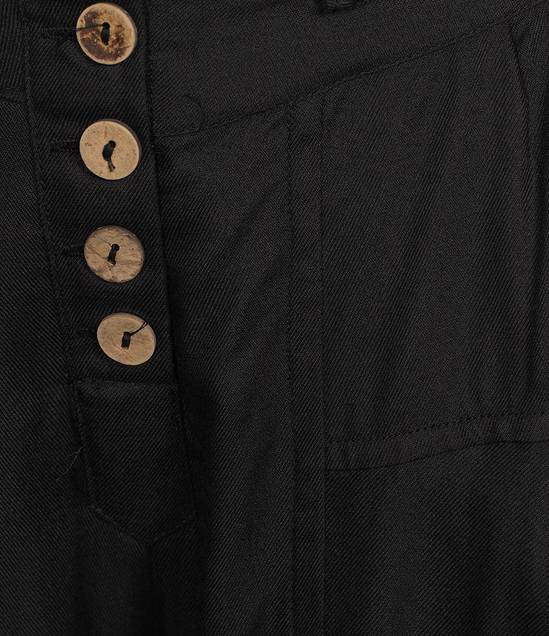 Angie Button Front Wide Leg Pants